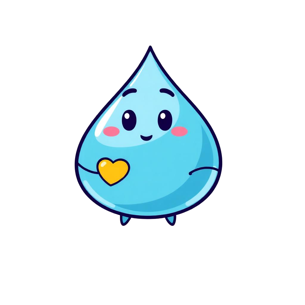 suiLOVE mascot — a friendly droplet with a golden heart